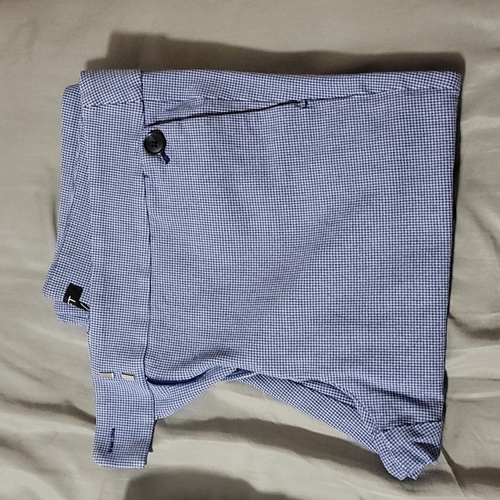 LOFT Blue & White Dress Pants Marisa Fit